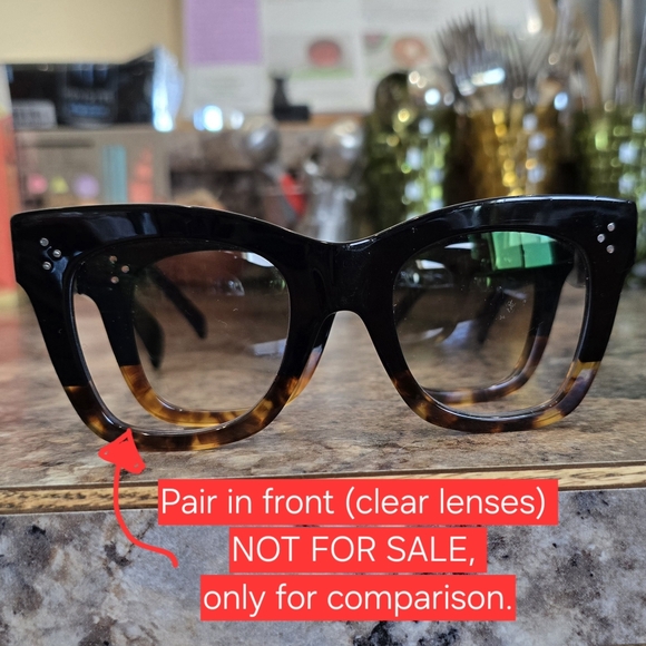 CELINE CL 41089/S FU5Z3 47 22 145 Sunglasses Black/Havana - Picture 10 of 15